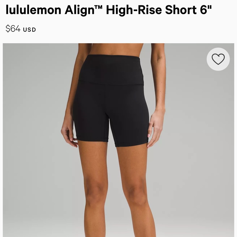 Lululemon Black Biker Shorts